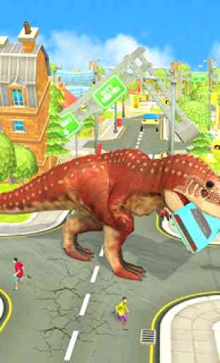 Dino Rampage Attack: City T-Rex VS Angry Gorilla. 1