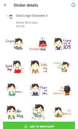 English Chat Boy Stickers - WAStickerApps 1