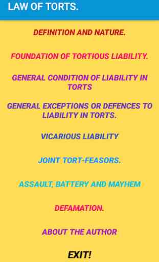 Law of Torts- Revision notes. 1