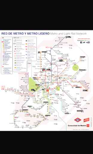Madrid Metro & Rail Map 1