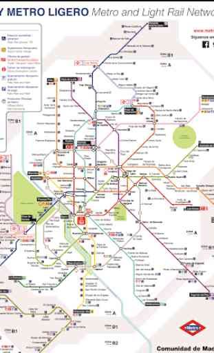 Madrid Metro & Rail Map 2