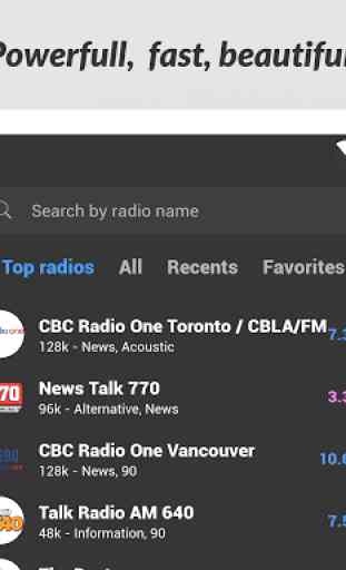 Radio Canada: Radio FM online, Radio player 1
