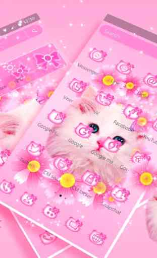 Tema del gattino rosa carino 4