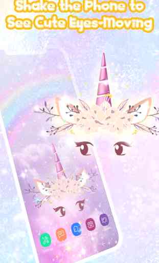 3D Glitter Unicorn Live Wallpaper 2