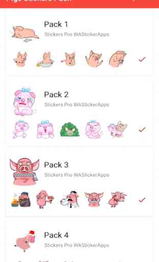 Adesivi di maiali WAStickerApps - New Packs 3
