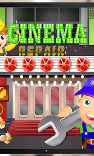 Crazy cinema repair – fix and cleanup game 1