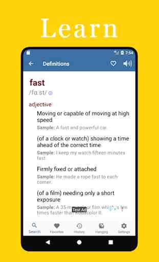 English Fast Dictionary - meaning and example 2