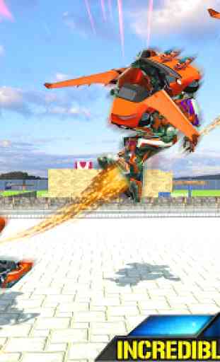 Flying Jetpack Car Robot Transform - Robot Games 1