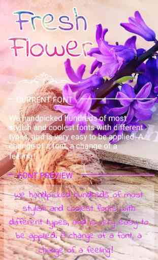 Fresh Flower Font for FlipFont , Cool Fonts Text 1