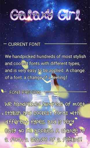Galaxy Girl Font for FlipFont,Cool Fonts Text Free 1