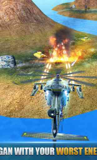 Helicopter Gunship strike 2 : Free Action Game 2