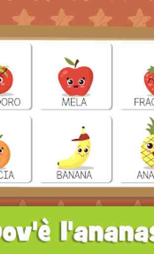 Impara frutta e verdura - giochi per bambini 3