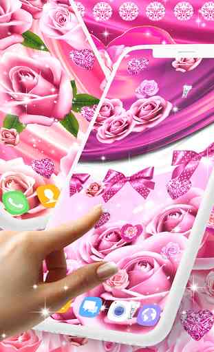 Pink rose silk live wallpaper 1