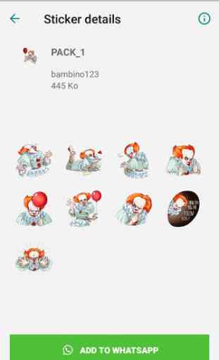 WAStickerApps- Pennywise stickers for whatsapp 1