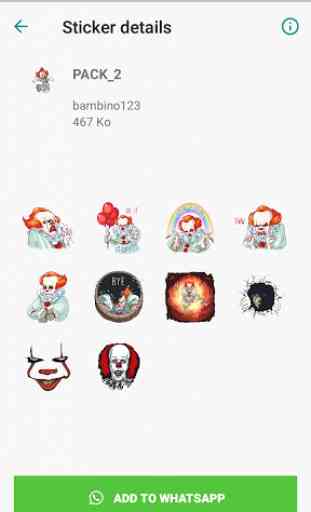 WAStickerApps- Pennywise stickers for whatsapp 2