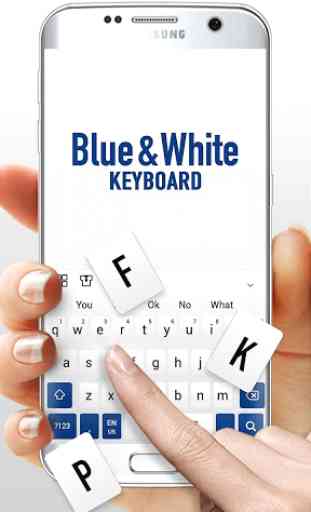 Blue White Keyboard 2