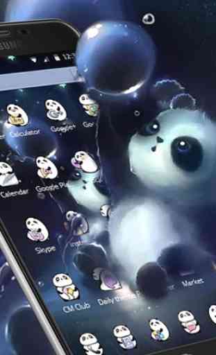 Cartoon Adorable Panda Theme Wallpaper 1