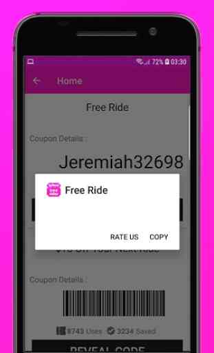 Coupons for Lyft Rideshare Taxi Free Rides 3