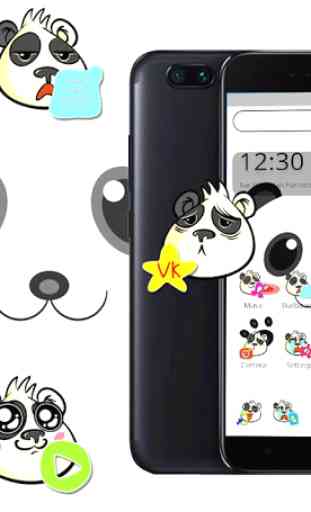 Cute Face Panda Launcher Theme  2