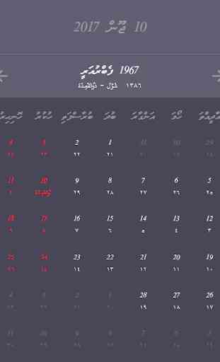Dhivehi Calendar 1