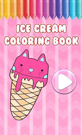 Libro da colorare di gelato caramelle di ghiaccio 1