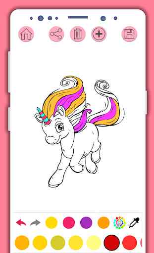Little Unicorn Coloring: Pony Coloring Book Horses 3