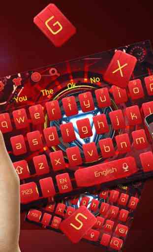 Live Red Reactor Launcher Keyboard 2