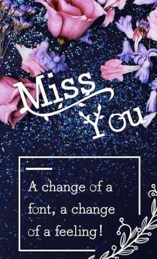 Miss You Font for FlipFont , Cool Fonts Text Free 1