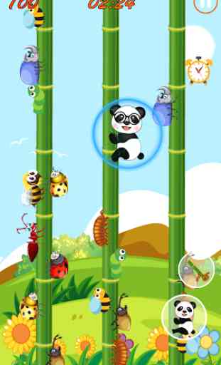 Panda Attack: Slide & Throw Bugs 2