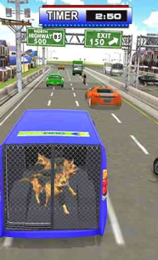 Polizia cane trasporto camion autista simulazione 4