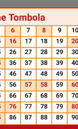 Tombola di natale - tabellone della tombola -Bingo 1