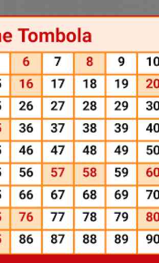 Tombola di natale - tabellone della tombola -Bingo 3
