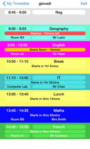 Orario Scolastico - School Timetable 1