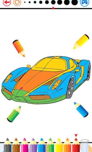 raza coche colorante libro súper vehículo dibujo 1