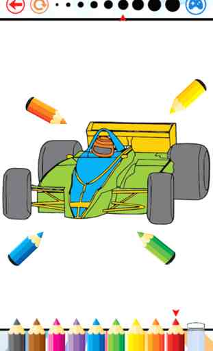 raza coche colorante libro súper vehículo dibujo 2