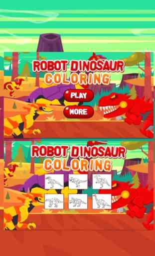 Robot Dinosaur Coloring 1