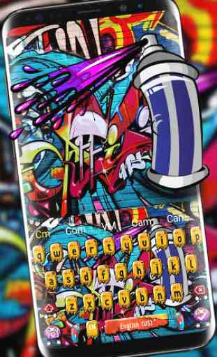 3D Street Art Graffiti Keyboard Theme 2