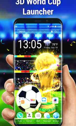 3D World Cup Live Wallpaper & Launcher for free 1