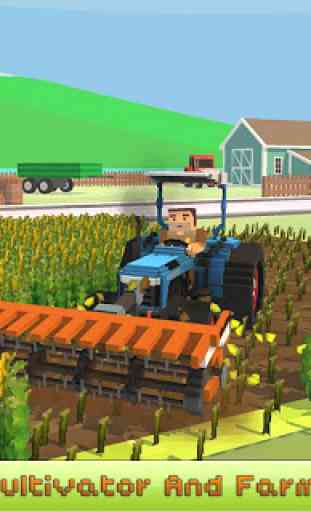 Blocky Farm: Corn Professional 1