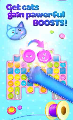 Button Cat: match 3 cute cat puzzle games 3