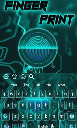 Fingerprint Style Tech Keyboard Theme 3