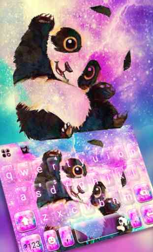 Galaxy Cute Panda Tema Tastiera 1