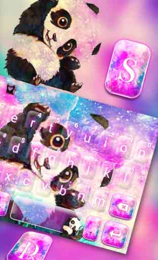 Galaxy Cute Panda Tema Tastiera 2