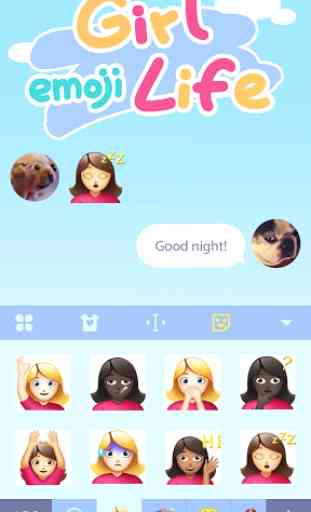 Girl Life Emoji Sticker For Facemoji 3