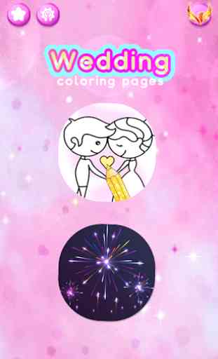 Glitter Wedding Coloring Book - Kids Drawing Pages 1