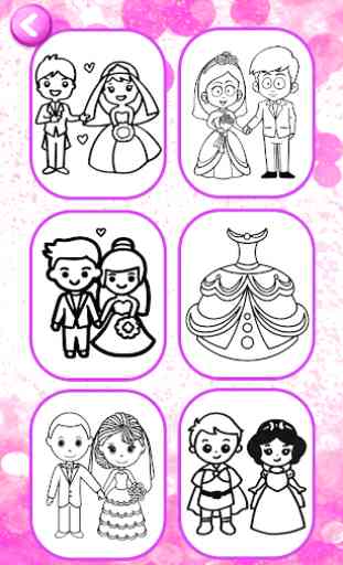 Glitter Wedding Coloring Book - Kids Drawing Pages 2