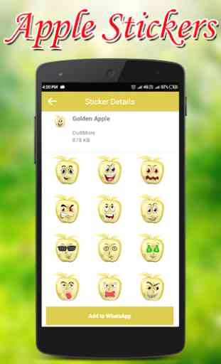 Golden Apple WAStickerApps : Apple Emoji 2