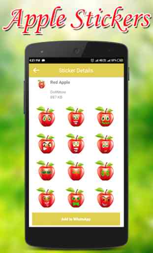 Golden Apple WAStickerApps : Apple Emoji 3