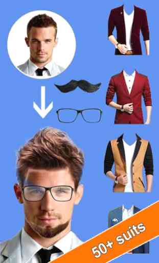 Man Photo Editor: Man Suit, Hair Style, Moustache 2