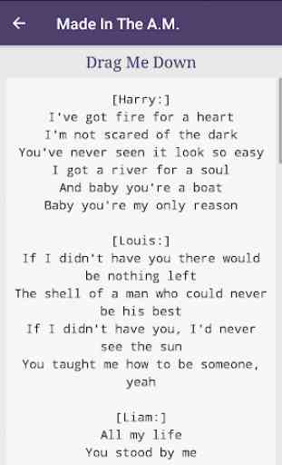 One Direction Lyrics 3